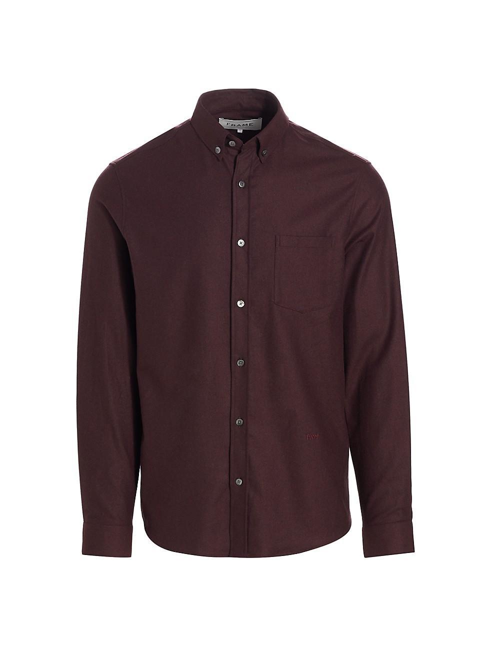 Mens Collared Wool-Blend Shirt Product Image