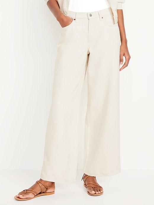 Mid-Rise Baggy Wide-Leg Jeans Product Image