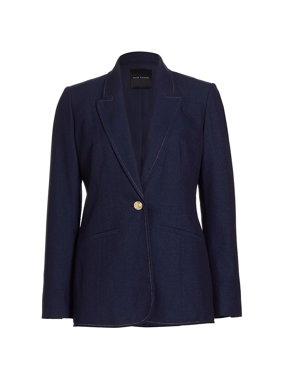 Womens Gavi Twill SIngle-Button Blazer Product Image