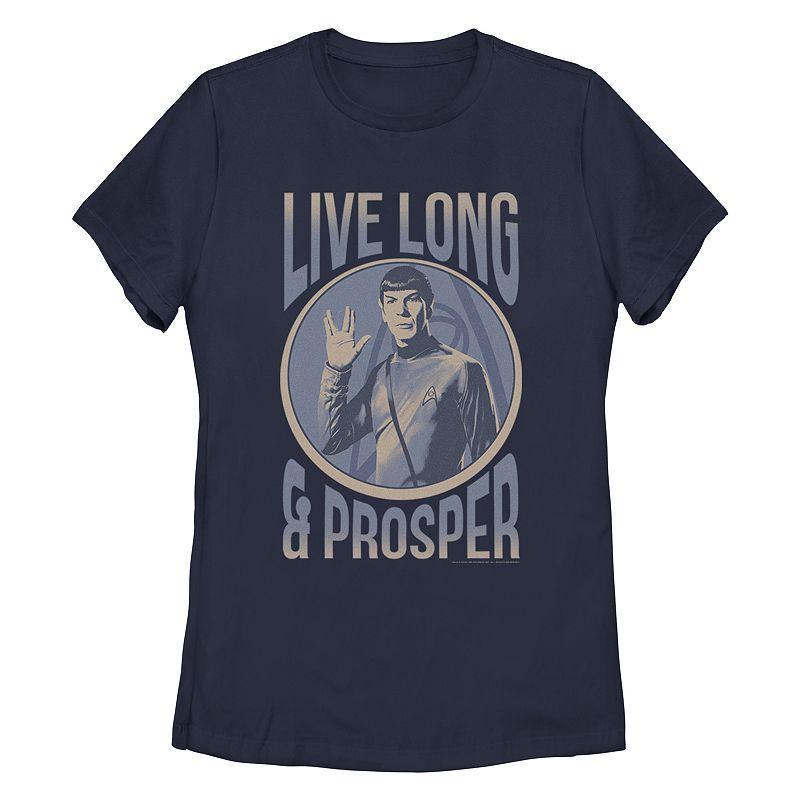 Juniors Star Trek TheOriginal Series Spock Live Long Portrait Tee, Girls Blue Product Image