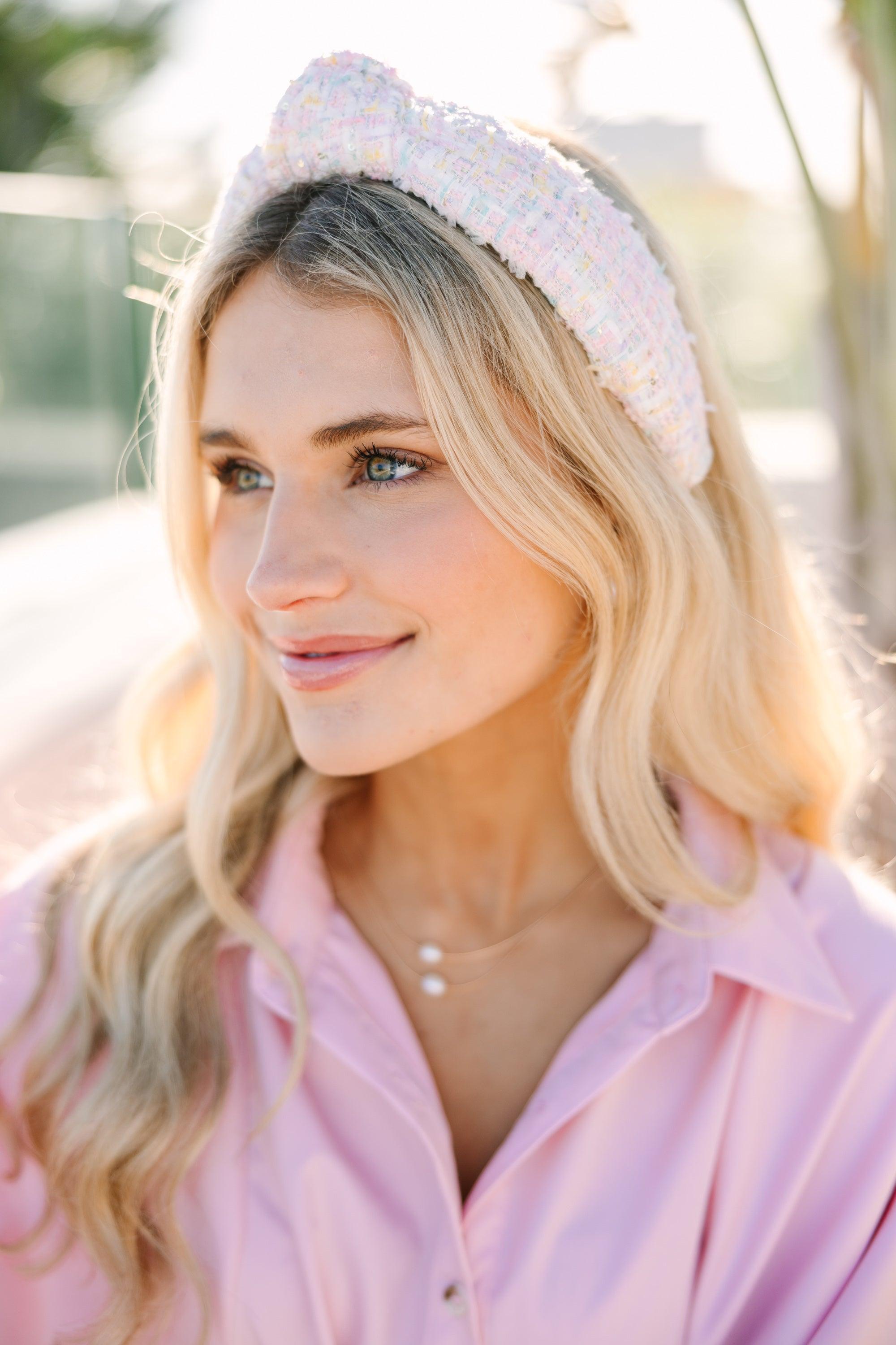 Bohemian Gemme: Pastel Tweed Headband Female Product Image