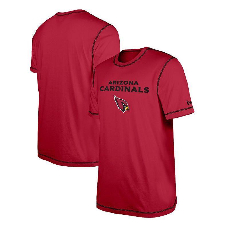 Mens New Era Cardinal Arizona Cardinals Third Down Puff Print T-Shirt Product Image