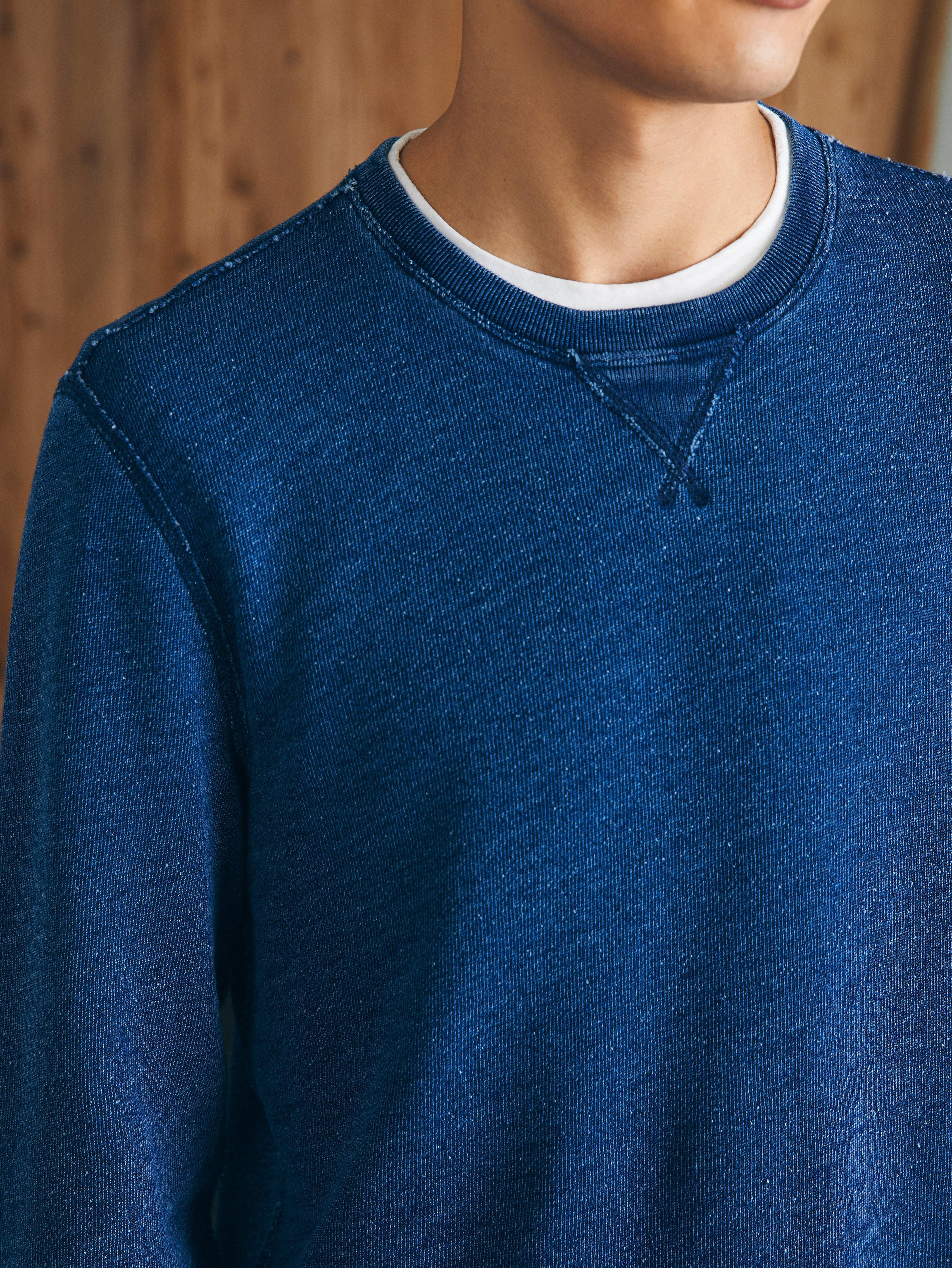 Indigo Crewneck - Midnight Indigo Wash Male Product Image