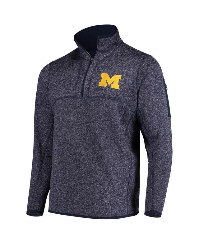 Antigua Mens Navy Michigan Wolverines Fortune Half-Zip Sweatshirt Product Image