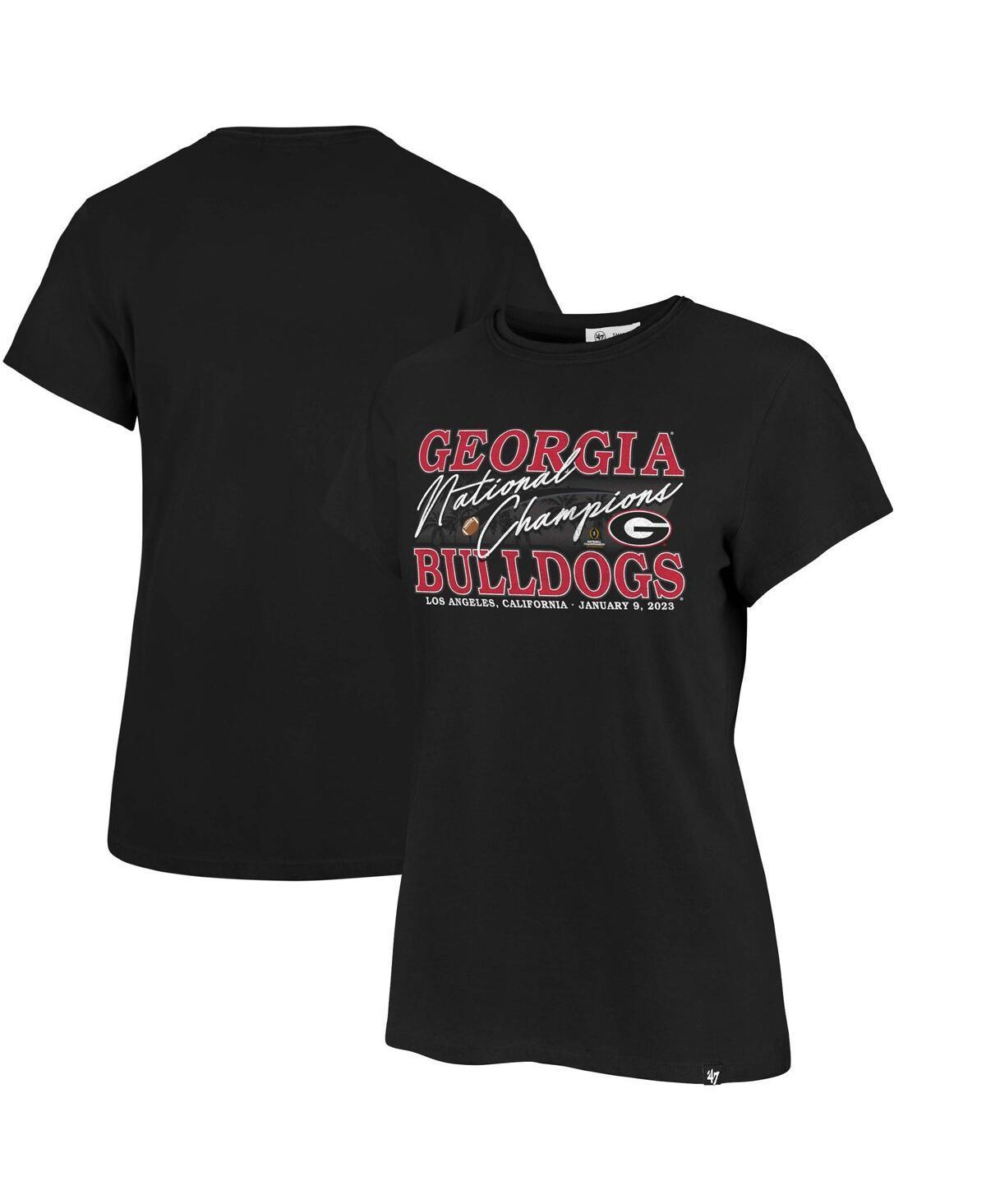 Womens 47 Brand Black Georgia Bulldogs College Football Playoff 2022 National Champions Frankie T-shirt Product Image