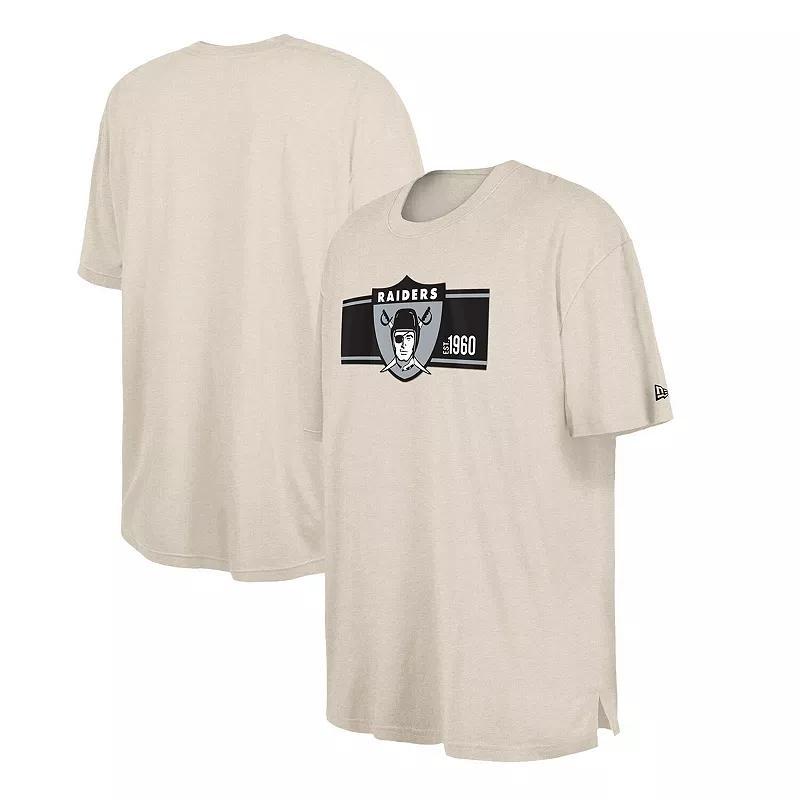 Mens New Era Cream Chicago Bears Third Down Big & Tall Historic T-Shirt Product Image