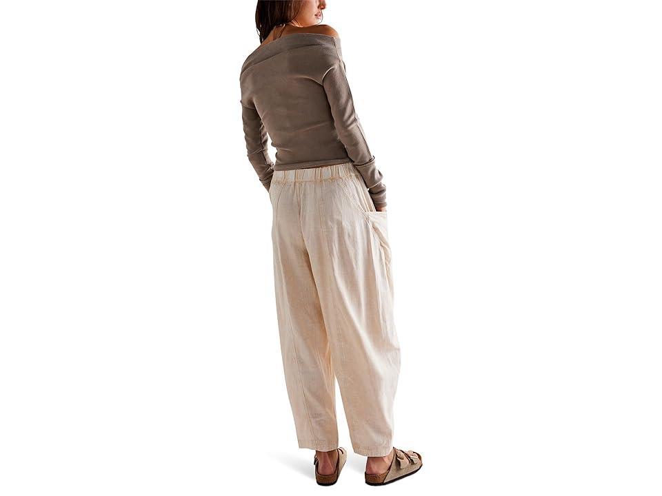 Free People High Road Pull-On Linen Blend Barrel Pants Product Image