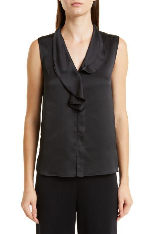 Misook Cascading Lapel Sleeveless Top Product Image