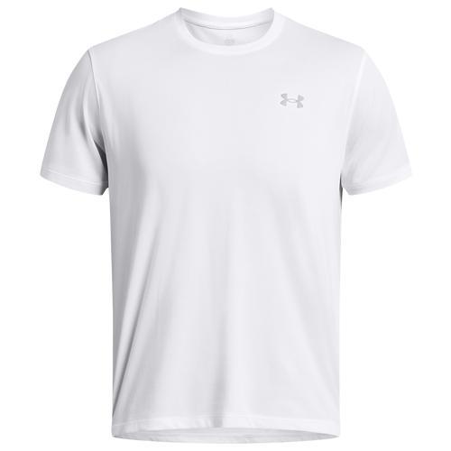 Under Armour Mens Under Armour Launch Short Sleeve T-Shirt - Mens White/White Product Image