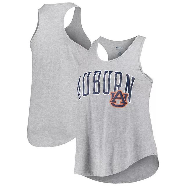 Womens Profile Heather Gray Auburn Tigers Arch Logo Racerback Scoop Neck Tank Top Product Image