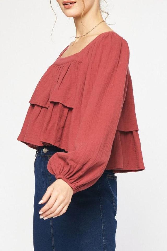 Ruffled Crop Top Product Image