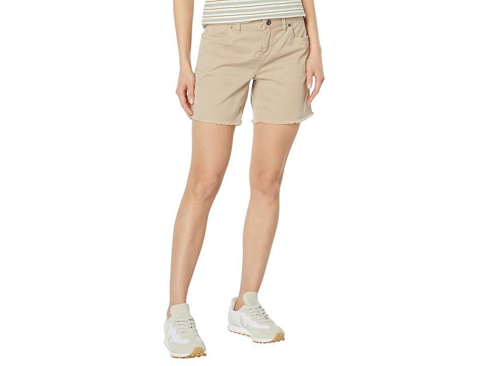 Carve Designs Women's Oahu 6 Inch Twill Short Light Khaki Product Image