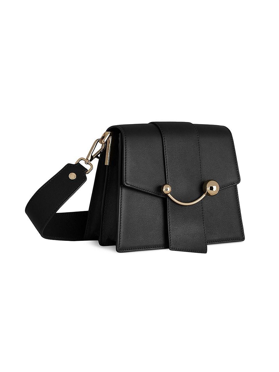 Womens Box Crescent Leather Bag Product Image