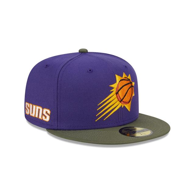 Phoenix Suns Olive Visor 59FIFTY Fitted Hat Male Product Image