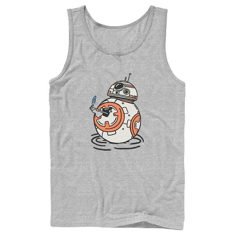 Mens Star Wars The Rise of Skywalker BB-8 Lighter Tank Top Athletic Grey Product Image