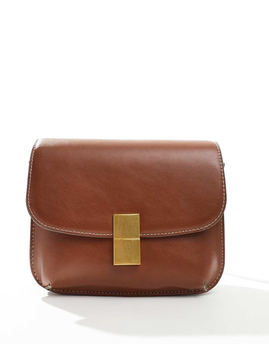 Mango cross body bag in brown Product Image