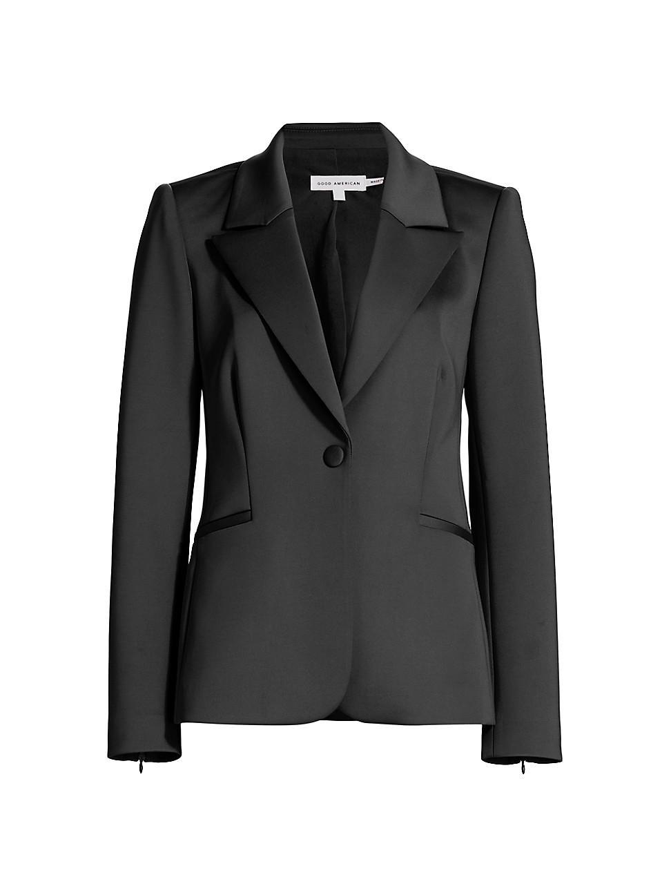 Womens Single-Button Scuba Blazer Product Image