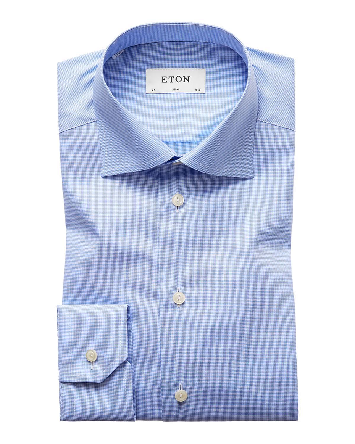 Mens Slim-Fit Check Dress Shirt Product Image