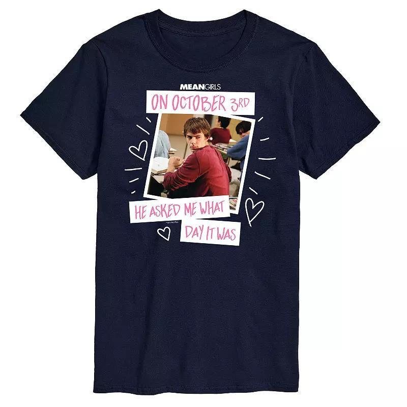 Mens Mean Girls October 3rd Graphic Tee Blue Product Image