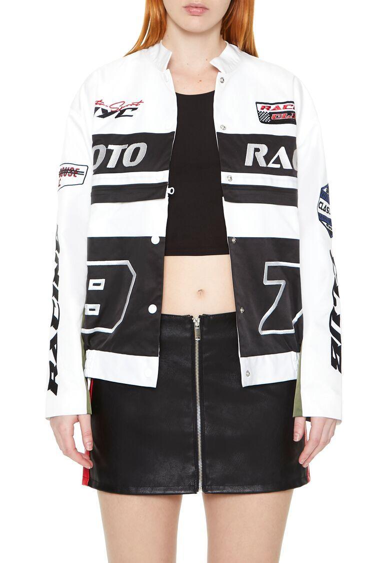 Colorblock Bomber Racing Jacket | Forever 21 Product Image