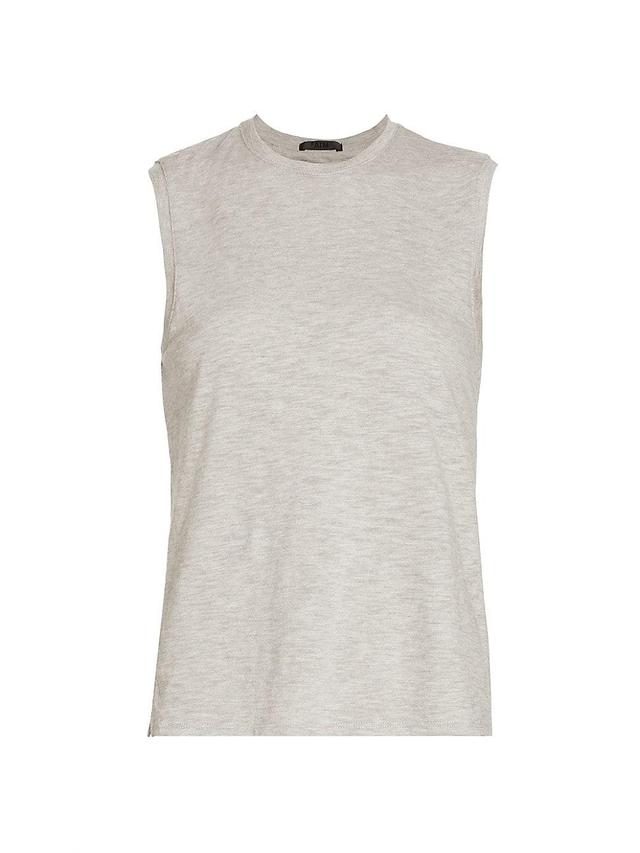 Womens Cotton Slub-Knit Sleeveless Top Product Image