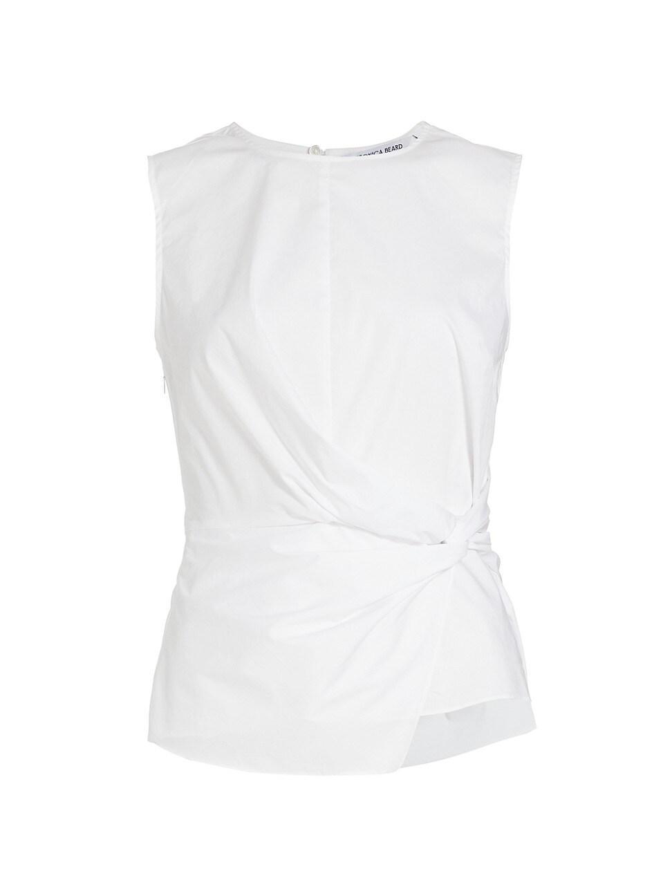 Womens Bisa Twisted Stretch Cotton Poplin Top Product Image