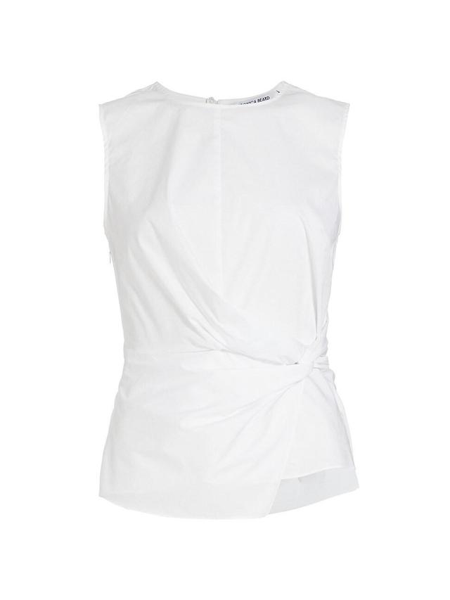 Womens Bisa Twisted Stretch Cotton Poplin Top Product Image