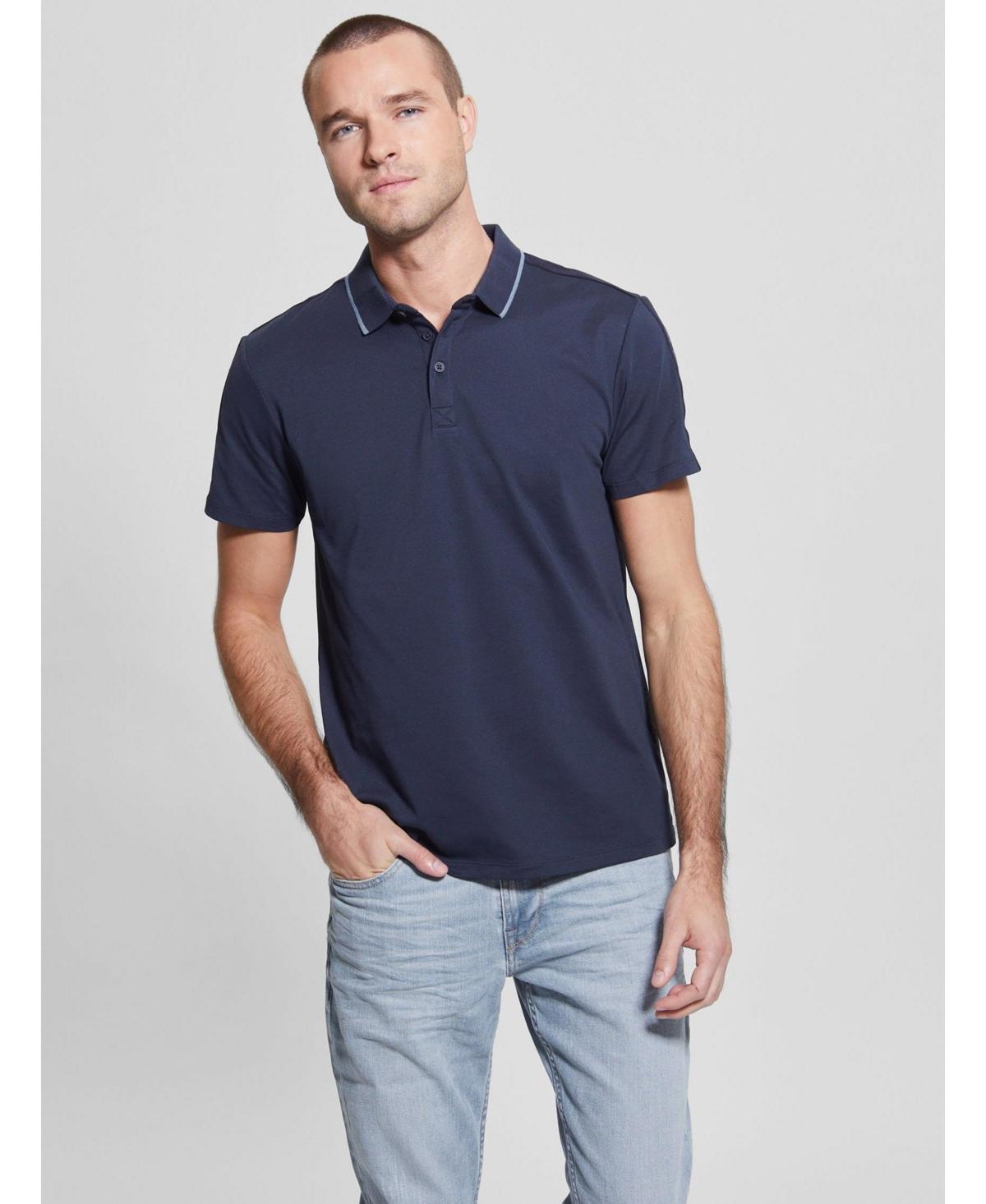 Guess Short Sleeve Pique Guess Tape Polo Product Image