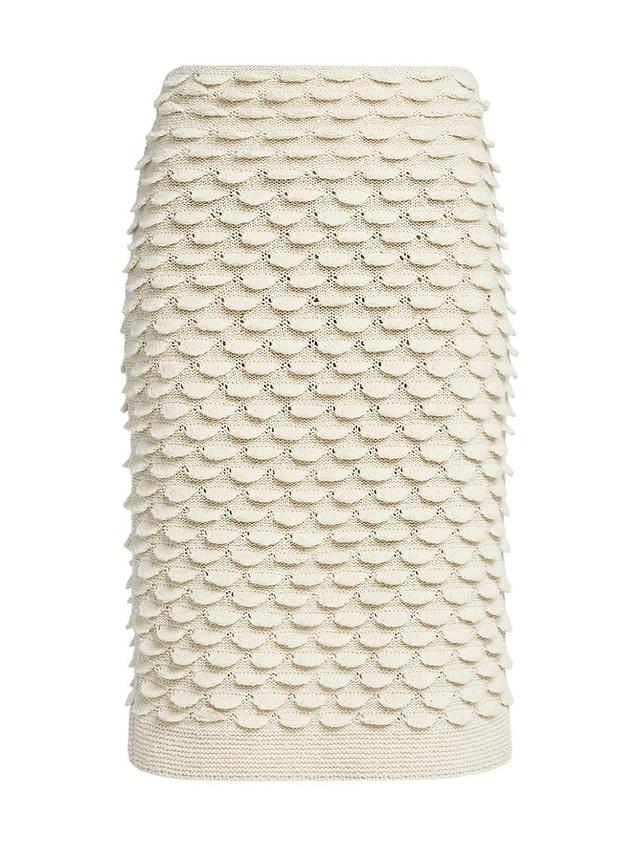 Womens Fish Scale Wool Midi-Skirt Product Image