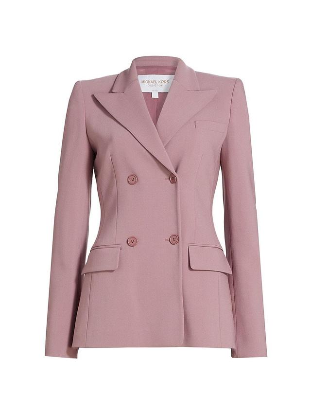 Womens Pebble Crepe Double- Breasted Blazer Product Image