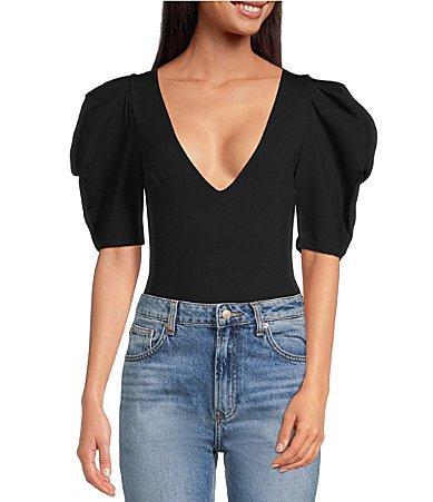 Free People Va Va Voop Puff Sleeve Bodysuit Product Image