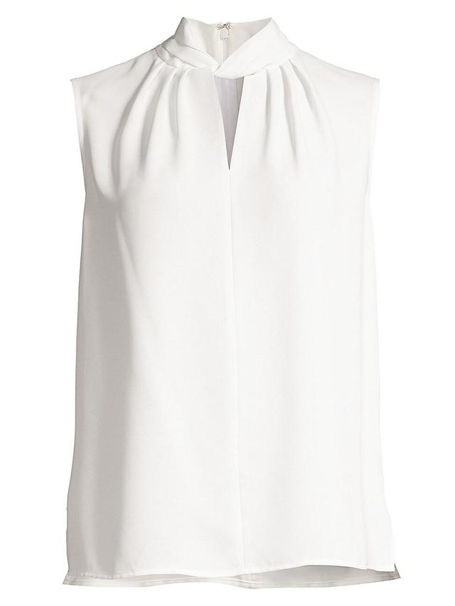 Misook Twist Neck Crepe de Chine Tank Product Image