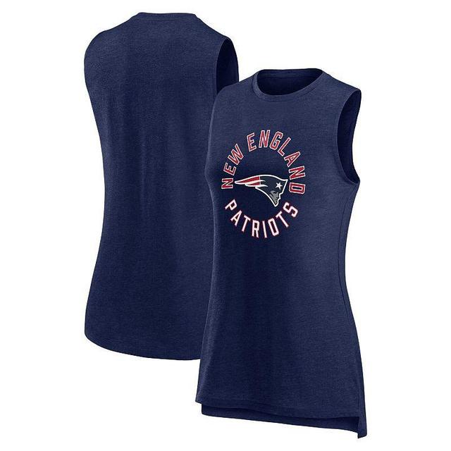 Womens Fanatics Branded Heather New England Patriots What Goes Around Tank Top Blue Product Image