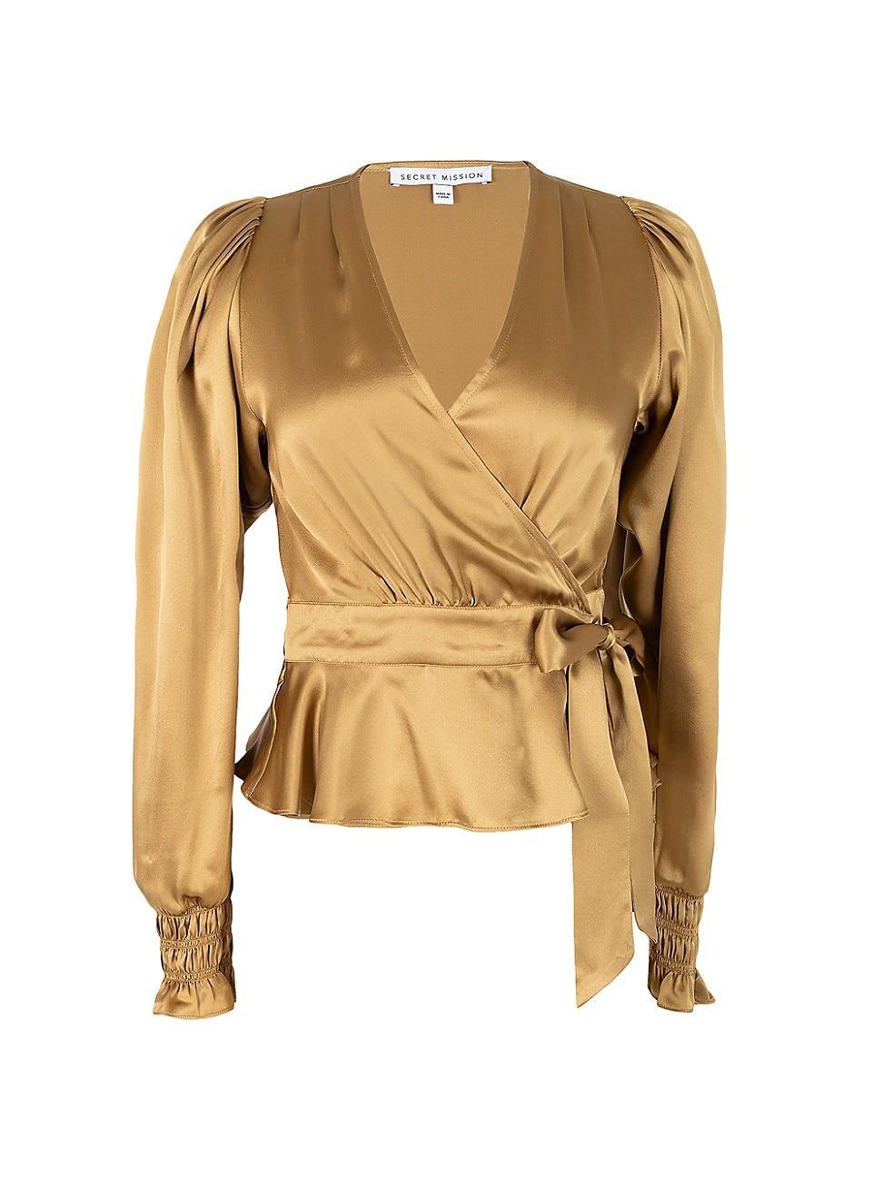 Womens Santa Elena Hailey Silk Wrap Blouse Product Image