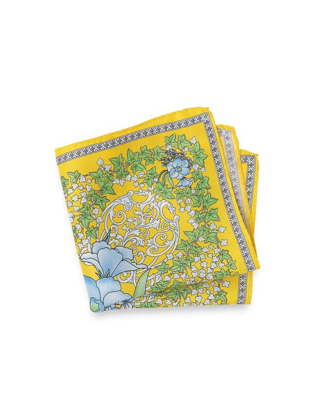 Floral Silk Pocket Square - Yellow Multi Product Image