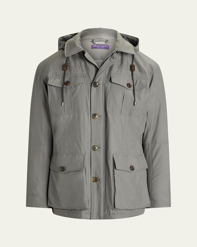 Mens Hartridge Silk Hooded Field Jacket Product Image