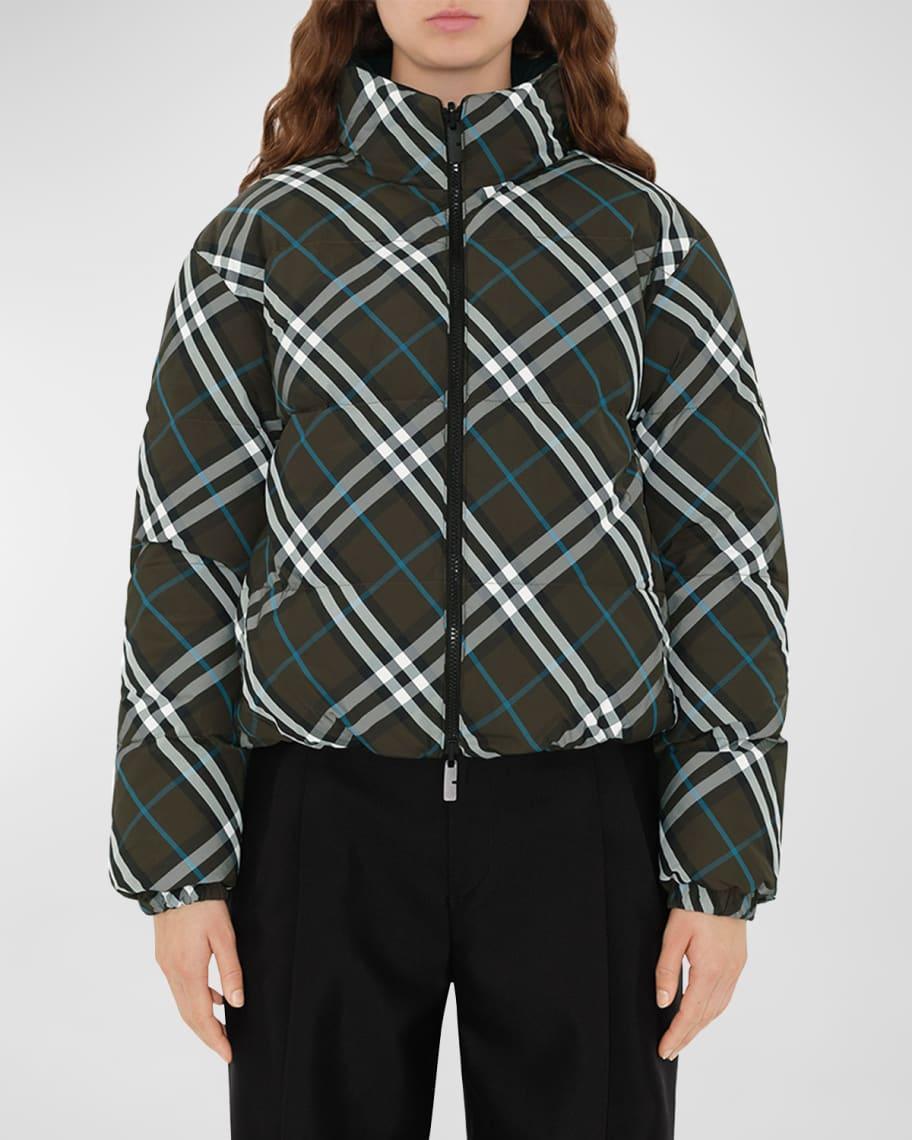 Reversible Check Short Puffer Jacket Product Image