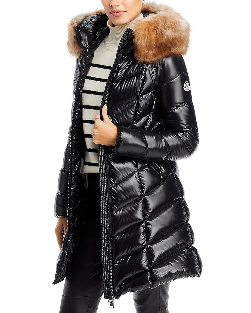 Moncler Marre Quilted Down Coat with Removable Genuine Shearling Trim Product Image