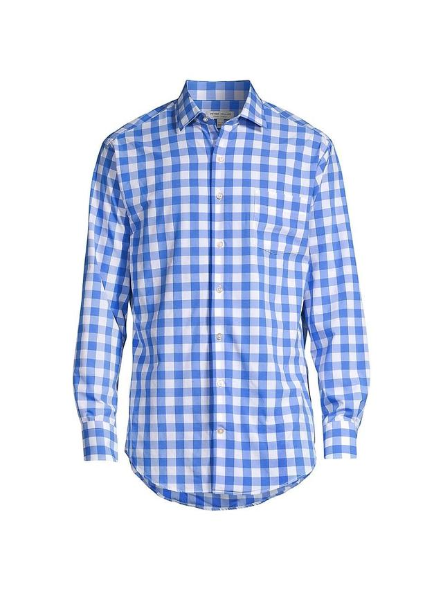 Peter Millar Van Ness Check Stretch Performance Poplin Button-Up Shirt Product Image