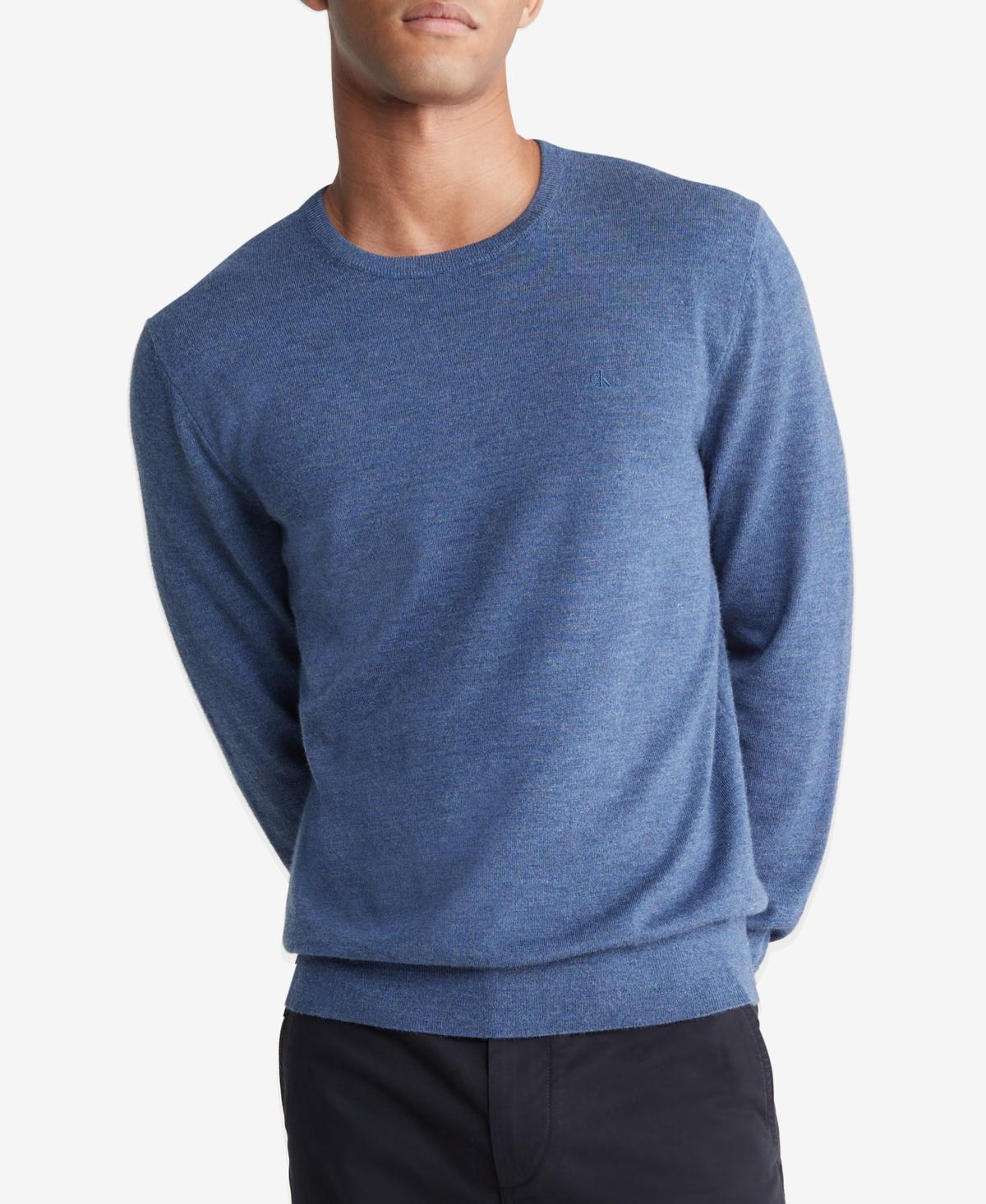 Calvin Klein Mens Extra Fine Merino Wool Blend Sweater Product Image