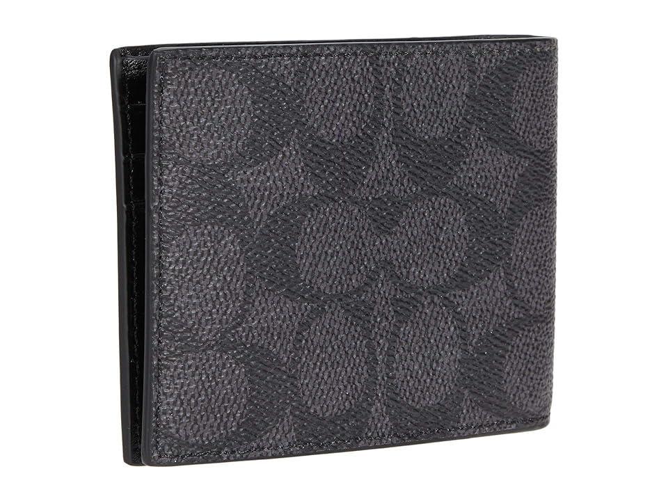 COACH Signature Coated CanvasLeather Slim Billfold Wallet Product Image