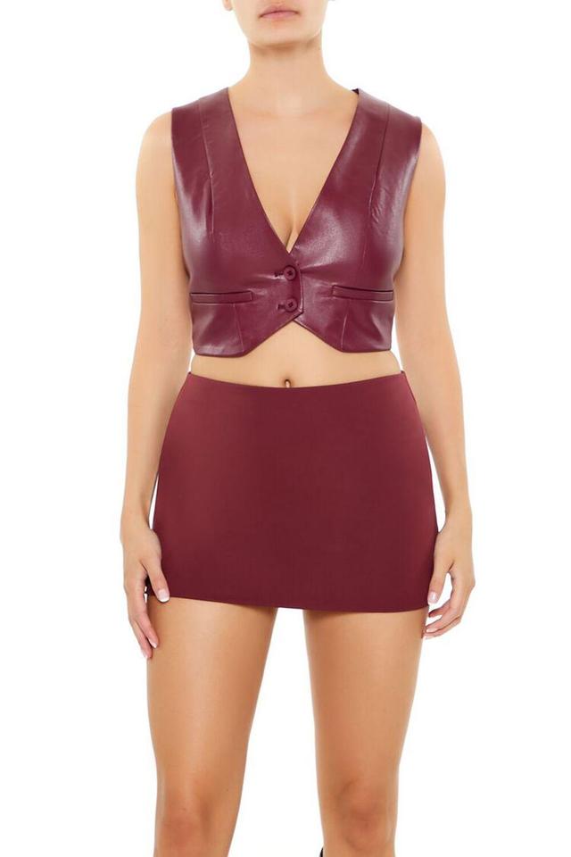 Faux Leather Cropped Vest | Forever 21 Product Image