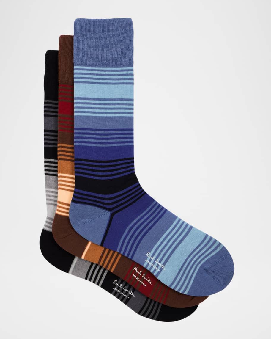 Mens Isodore Ombre Stripe 3-Pack Crew Socks Product Image