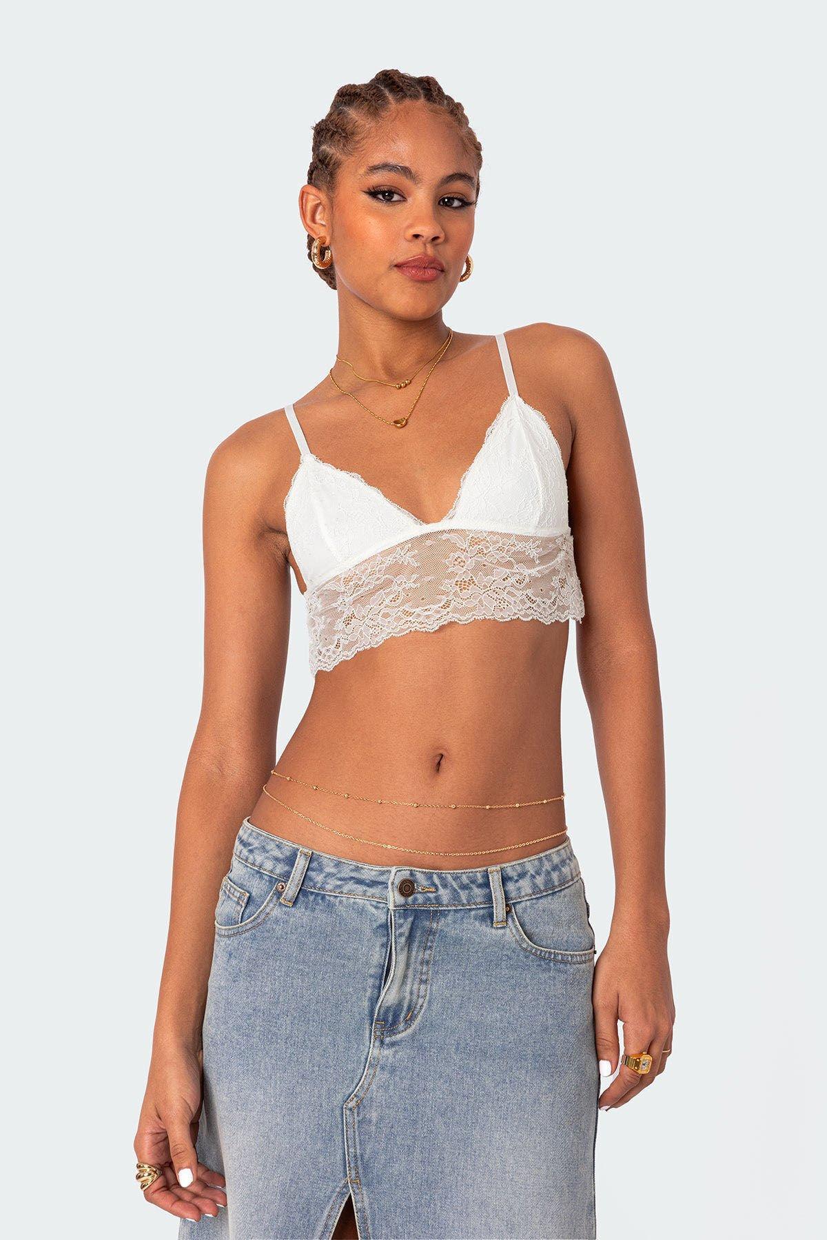 Edikted Womens Greta Lace Bra Top Product Image