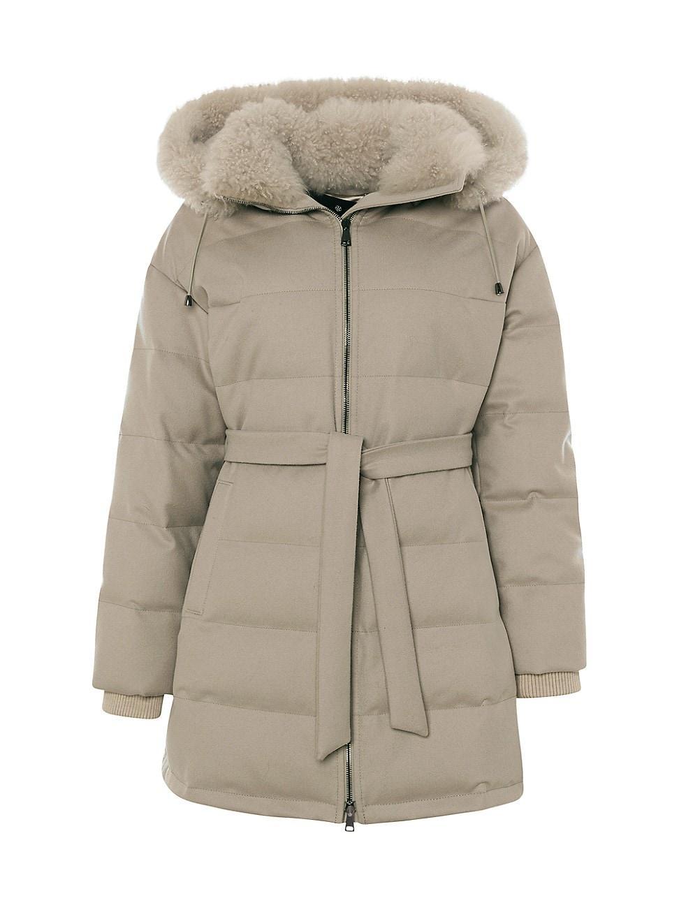 Womens Loro Piana Cashmere Quilted Down Parka Product Image