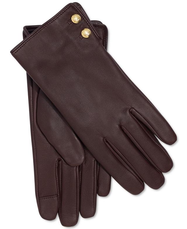 Lauren Ralph Lauren Womens Leather Touchscreen Gloves Product Image