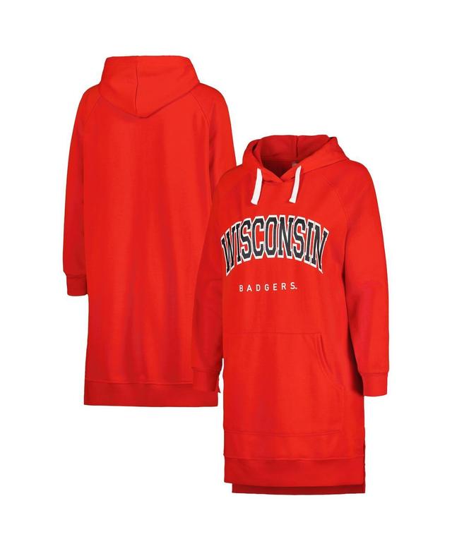 Womens Gameday Couture Red Wisconsin Badgers Take a Knee Raglan Hooded Sweatshirt Dress Product Image