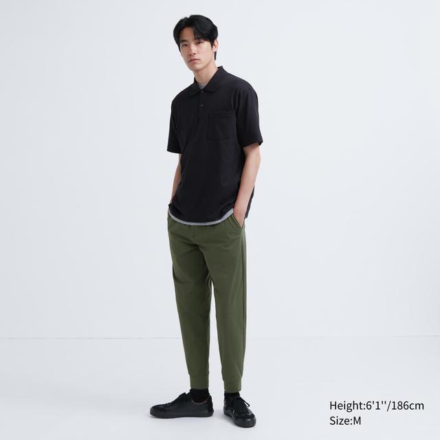 Mens Ultra Stretch Dry-Ex Jogger Pants with Moisture-Wicking Olive Small UNIQLO US Product Image