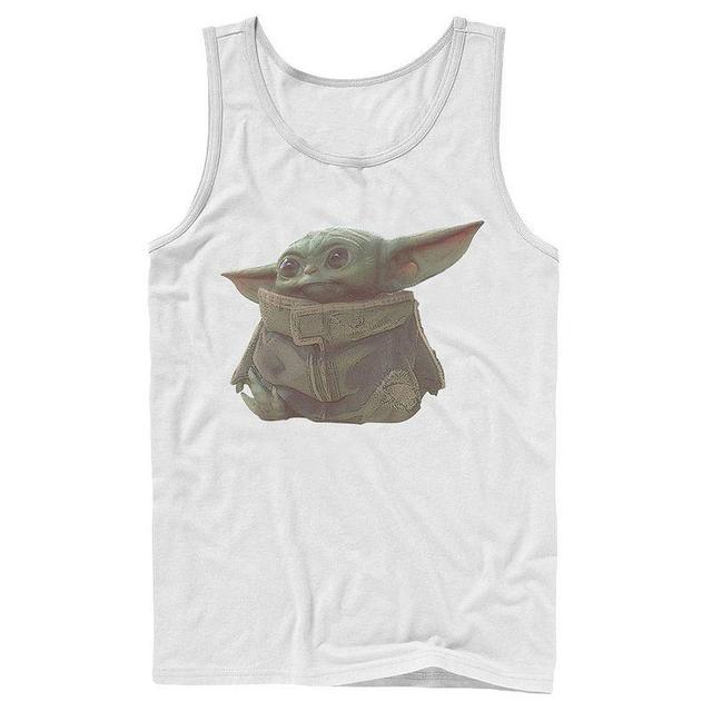 Mens Star Wars The Mandalorian The Child aka Baby Yoda Portrait Tank Top Athletic Grey Product Image