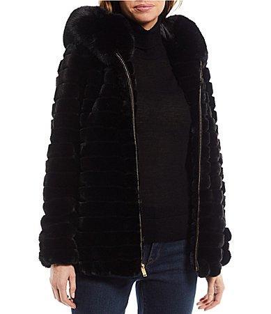 Gallery Hooded Faux Fur Jacket Product Image